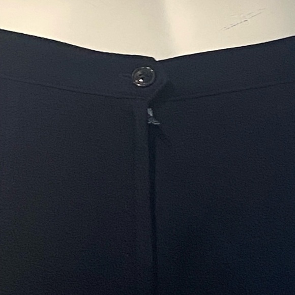 Wool navy blue pencil skirt size 10 lined pleats zipper back - Picture 2 of 5